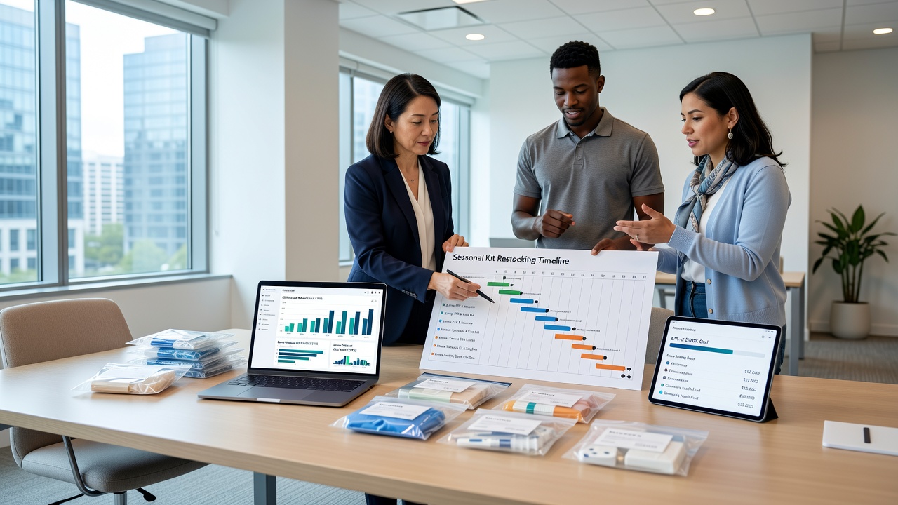 Digital dashboard displaying synchronized stipend payments, kit inventory levels, and donor pledge status for track associations